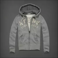 hommes giacca hoodie abercrombie & fitch 2013 classic x-8036 fleur grise